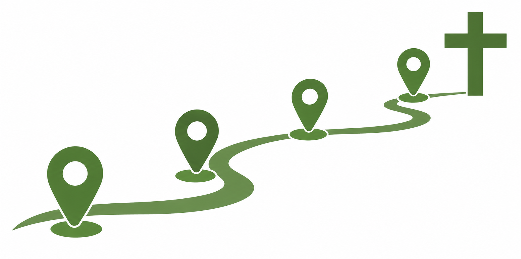 Ten guided waypoints along a faith journey — a visual overview of the Steps in Christ Waypoints